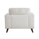 Ricca Armchair | Cloud White Chenille | Foam | Angled Brown Wood Legs BM338607