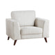 Ricca Armchair | Cloud White Chenille | Foam | Angled Brown Wood Legs BM338607