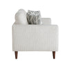 Ricca Loveseat with 2 Pillows | Cloud White Chenille | Wood | 64’’ BM338608