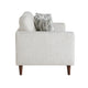 Ricca Loveseat with 2 Pillows | Cloud White Chenille | Wood | 64’’ BM338608