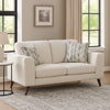 Ricca Loveseat with 2 Pillows | Cloud White Chenille | Wood | 64’’ BM338608