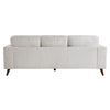 Ricca Sofa with 2 Pillows | Cloud White Chenille | Brown Legs | 87’’ BM338609