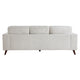 Ricca Sofa with 2 Pillows | Cloud White Chenille | Brown Legs | 87’’ BM338609