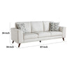 Ricca Sofa with 2 Pillows | Cloud White Chenille | Brown Legs | 87’’ BM338609