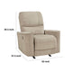 Erten Power Rocker Recliner Chair | Light Brown Velvet | Solid Wood BM338610