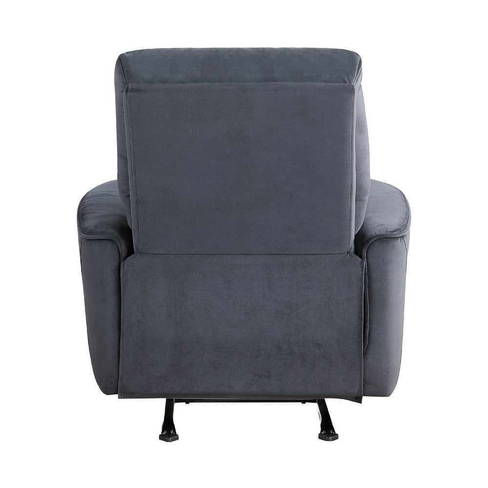 Erten Power Rocker Reclining Chair | Dark Gray Velvet | Solid Wood BM338611