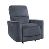 Erten Power Rocker Reclining Chair | Dark Gray Velvet | Solid Wood BM338611