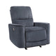Erten Power Rocker Reclining Chair | Dark Gray Velvet | Solid Wood BM338611
