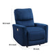 Erten Power Rocker Reclining Chair | Navy Blue Velvet | Solid Wood BM338612