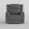 Lenny Manual Reclining Chair | Gray Microfiber | Foam Cushioning BM338613
