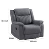 Lenny Manual Reclining Chair | Gray Microfiber | Foam Cushioning BM338613