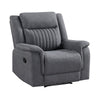 Lenny Manual Reclining Chair | Gray Microfiber | Foam Cushioning BM338613