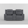 Lenny Manual Reclining Loveseat | Cup Holders | Gray Microfiber | 75’’ BM338614