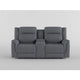 Lenny Manual Reclining Loveseat | Cup Holders | Gray Microfiber | 75’’ BM338614