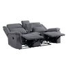 Lenny Manual Reclining Loveseat | Cup Holders | Gray Microfiber | 75’’ BM338614