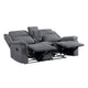 Lenny Manual Reclining Loveseat | Cup Holders | Gray Microfiber | 75’’ BM338614