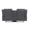 Lenny Manual Reclining Loveseat | Cup Holders | Gray Microfiber | 75’’ BM338614