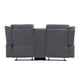 Lenny Manual Reclining Loveseat | Cup Holders | Gray Microfiber | 75’’ BM338614