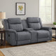 Lenny Manual Reclining Loveseat | Cup Holders | Gray Microfiber | 75’’ BM338614