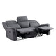 Lenny Manual Double Reclining Sofa | Gray Microfiber | Foam | 86’’ BM338615