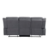 Lenny Manual Double Reclining Sofa | Gray Microfiber | Foam | 86’’ BM338615
