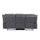 Lenny Manual Double Reclining Sofa | Gray Microfiber | Foam | 86’’ BM338615