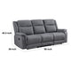 Lenny Manual Double Reclining Sofa | Gray Microfiber | Foam | 86’’ BM338615