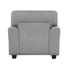 Brady Accent Armchair | Gray Chenille | Nailhead Trim | Black Legs BM338616
