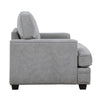 Brady Accent Armchair | Gray Chenille | Nailhead Trim | Black Legs BM338616