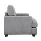 Brady Accent Armchair | Gray Chenille | Nailhead Trim | Black Legs BM338616