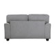 Brady Loveseat with 4 Pillows | Gray Chenille | Nailhead Trim | 66’’ BM338617