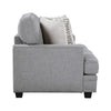Brady Loveseat with 4 Pillows | Gray Chenille | Nailhead Trim | 66’’ BM338617