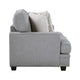 Brady Loveseat with 4 Pillows | Gray Chenille | Nailhead Trim | 66’’ BM338617