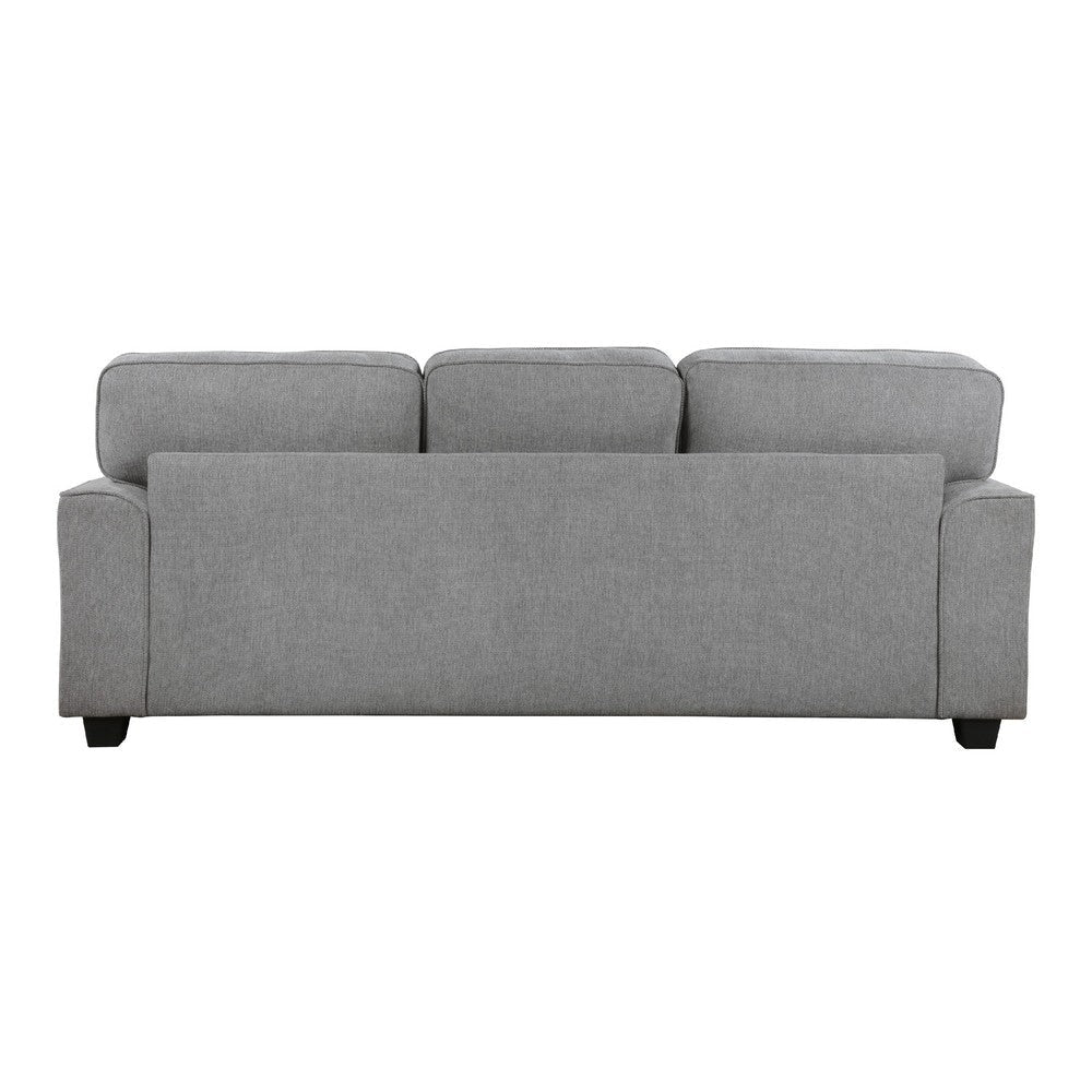 Brady Sofa with 4 Pillows | Gray Chenille | Nailhead Trim | 92’’ BM338618