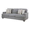 Brady Sofa with 4 Pillows | Gray Chenille | Nailhead Trim | 92’’ BM338618