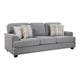 Brady Sofa with 4 Pillows | Gray Chenille | Nailhead Trim | 92’’ BM338618