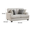 Brady Loveseat with 4 Pillows | Sand Brown Chenille | Nailhead | 66’’ BM338620