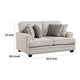 Brady Loveseat with 4 Pillows | Sand Brown Chenille | Nailhead | 66’’ BM338620