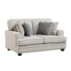 Brady Loveseat with 4 Pillows | Sand Brown Chenille | Nailhead | 66’’ BM338620