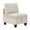 Ellene Modular Armless Chair With Storage | Soft Beige Corduroy