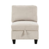 Ellene Modular Armless Chair With Storage | Soft Beige Corduroy BM338622