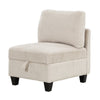 Ellene Modular Armless Chair With Storage | Soft Beige Corduroy BM338622