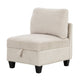 Ellene Modular Armless Chair With Storage | Soft Beige Corduroy BM338622