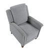 Push Back Recliner Chair | Gray Chenille | Nailhead Trim | Dark Brown BM338624