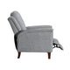 Push Back Recliner Chair | Gray Chenille | Nailhead Trim | Dark Brown BM338624