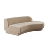 Zema Curved Right Facing Sofa Chaise | Modular Design | Camel Brown Fabric | 84’’ BM338627