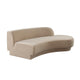 Zema Curved Right Facing Sofa Chaise | Modular Design | Camel Brown Fabric | 84’’ BM338627