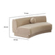 Zema Curved Armless Sofa | Curved Modular Design | Camel Brown Fabric | 84’’ BM338628