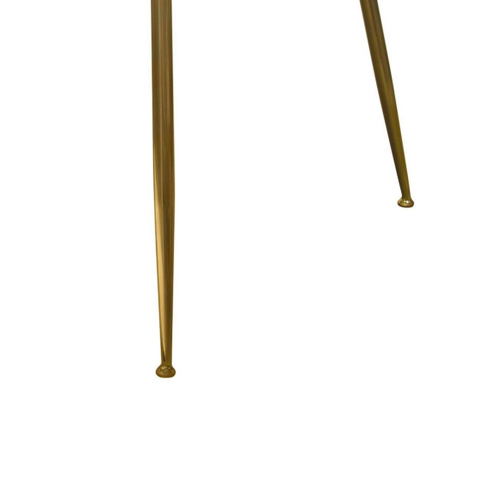 Iga Dining Table | 47’’ Lacquer White Rectangular Top | Gold Metal Legs BM338631