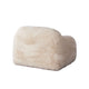 Accent Lounging Chair | Natural White Faux Fur | 44’’ Solid Wood Frame BM338632